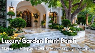 Luxury Garden Front Porch Decor Ideas 2025 | Glamorous and Elegant Summer Home Styling Inspiration