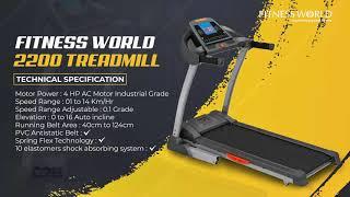 Fitness World 2200 Treadmill demonstration