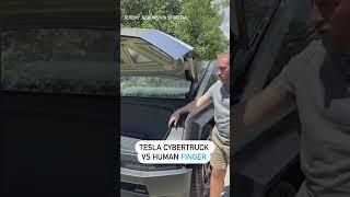 Man Tests Tesla Cybertruck Trunk Sensor With His Finger