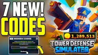 UPDATE!! *NEW* CODES️TOWER DEFENSE SIMULATOR ROBLOX CODES 2024  TDS CODES 2024-TOWER DEFENSE CODES