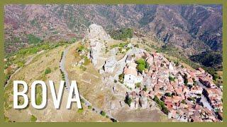 Bova - A Griko speaking village in Calabria. Italy, walking tour in 4k.