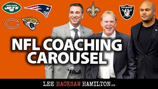 Raiders fire Tom Telesco, Pete Carroll to Bears?, Jaguars, Jets, Patriots, Saints - NFL Coach News