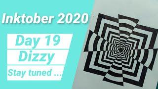 Inktober 2020 Day 19 "Dizzy" !! An optical illusion which makes you dizzy