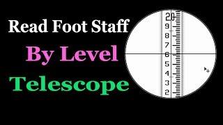 How To Read Reading on Foot Staff Level Rod Using Auto Level - Leveling in Surveying