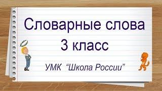 Словарные слова 3 класс русский язык учебник УМК Школа России. Тренажер написания слов под диктовку.