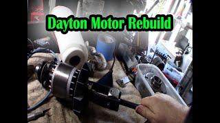 Dayton Single Phase Motor Rebuild For Lathe, Bearing & Start Capacitor Replacement.