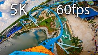 Pipeline: The Surf Coaster front seat on-ride 5K POV @60fps SeaWorld Orlando