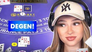 FIRST PERSON DEGEN BLACKJACK SESSION - Rosie Mae