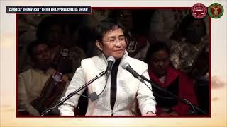 FULL SPEECH: Rappler CEO Maria Ressa at UP Law's 2023 recognition rites