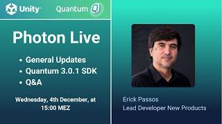 Photon Live - General Updates | Quantum 3.0.1 SDK | Q&A - with Erick Passos / Lead Developer