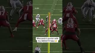 Wisconsin's Punter With the SMOOTH Fake ‍ | Cover 3 College Football #shorts