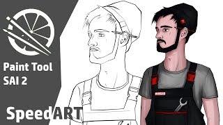 SPEED ART - Mechanic - Paint Tool SAI 2