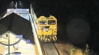 SSR Newstan coal train in the rain featuring B65 in Auscision Trains livery