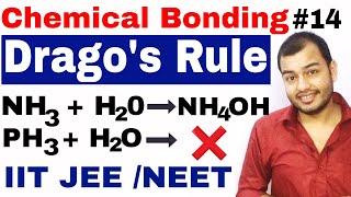 11 chap 4 || Chemical Bonding 14 || Dragos Rule || Bond Angle Dragos Rule IIT JEE ADVANCE / NEET