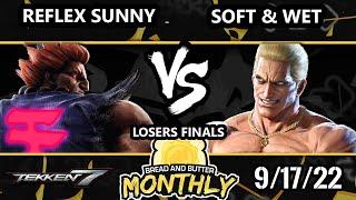 Bread and Butter 31 Losers Finals - Reflex-Sunny (Akuma) Vs. Soft & Wet (Geese) Tekken 7