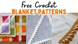 25 FREE Crochet Blanket Patterns | Free Crochet Throws & Afghan Patterns for Your Home #crochetdecor