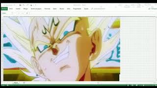 Drawing Vegeta Majin in Excel