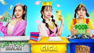 Poor Vs Rich Vs Giga Rich Student | Baby Doll And New Friends At School | Baby Doll Show