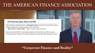 Corporate Finance and Reality - 2022 AFA Presidential Address