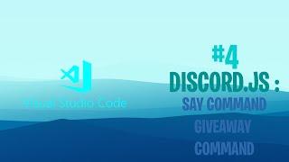 Discord Bots || Say command & giveaway command discord.js