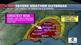 LIVE WEATHER MAP: Tracking severe weather outbreak