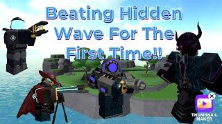 The First Time I Beat Hidden Wave On TDS!!! Raw Footage | Roblox Tower Defense Simulator