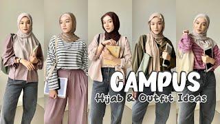 OOTD & Tutorial Hijab Kampus | Back to college/campus