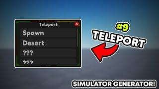 How to ADD Teleport System (SIMULATOR GENERATOR)