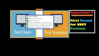 #Test #54 Test #Scenarios & Test #Cases | First round #SDET Interview Question| Test case Login page