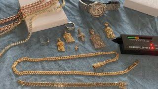 Diamond Testing (Most) Of My Diamond Jewlery Collection For The First Time! Diamond Cuban link Chain