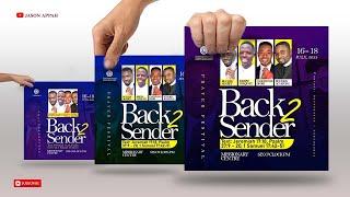 CREATE A professional flyer in PHOTOSHOP 2025