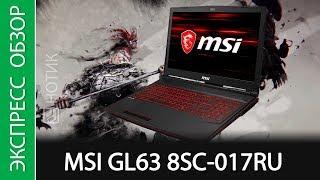 Экспресс-обзор ноутбука MSI GL63 8SC-017RU