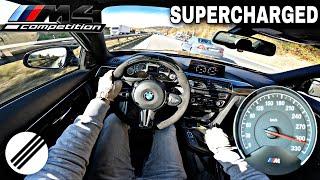 BMW M4 SUPERCHARGED *MANUAL* INFINITAS TOP SPEED DRIVE ON GERMAN AUTOBAHN 