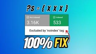 Fix  'NoIndex' SEARCH Pages in Google Search Console [SOLVED]