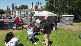 Enjoying the sunshine at Lake Merritt