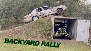 TOTALED A Crown Vic In My Backyard!!!! Redneck Rally Cross & JH Pool Removal!!!