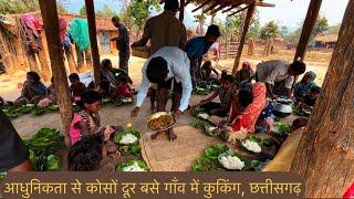 Cooking  in the forest Village with Korwa Tribes of Chhattisgarh