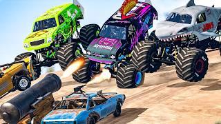 Mad Monster Truck Race | Epic BeamNG Drive Road Rage