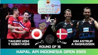 AMAZING HOKI/KOBAYASHI (JPN) vs ASTRUP/RASMUSSEN (DEN)[MD]R16 | Indonesia Open 2025 Badminton