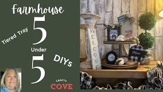 5 Farmhouse Tiered Tray DIYs under $5