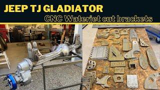 CNC waterjet cut brackets for the TJ Gladiator project!