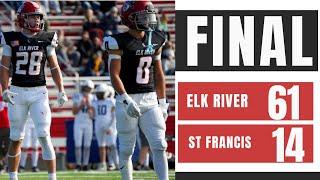 Elk River v St. Francis Football Highlights Section Semi-Finals Oct 2024