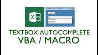 Textbox autocomplete VBA