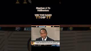 Stephen A Calmly Checks Haliburton #clips #sportzdaily #stephenasmith