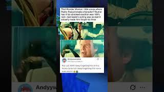 That Wonder Woman 1984 scene where Pedro Pascal breaks character? Rumor has it his shocked reaction
