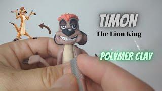 Polymer clay - Timon from The Lion King | Clay art - Vicky25Crafts