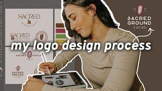 HOW I DESIGN CUSTOM LOGOS (Procreate Tutorial)