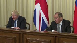 Russia: Boris Johnson clashes with Sergey Lavrov over elections meddling allegations