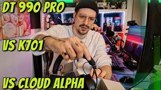  Beryerdynamic DT 990 Pro vs. AKG K701 vs. HyperX Cloud Alpha Gold