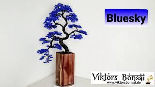 ViktorsBonsai - "Bluesky", Drahtbaum kaufen, Bonsai aus Draht, Drahtbaum als Geschenk.